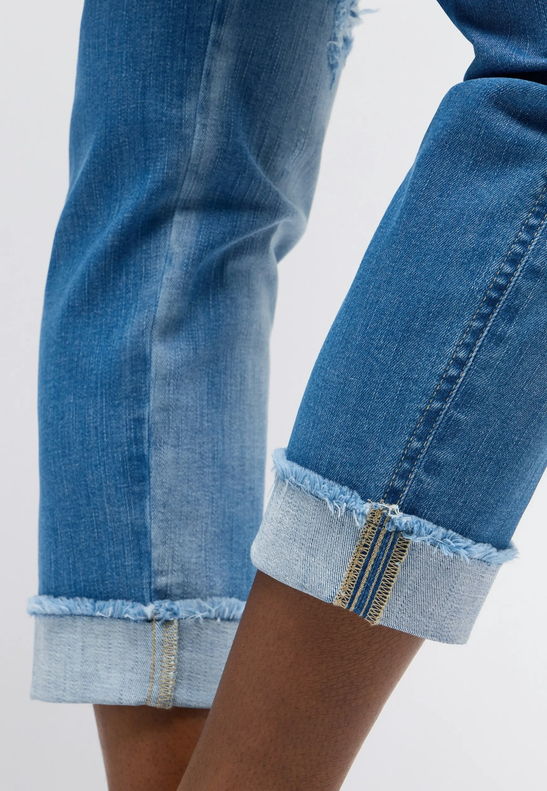 Destroyed-Jeans Darleen Crop TU Fringe