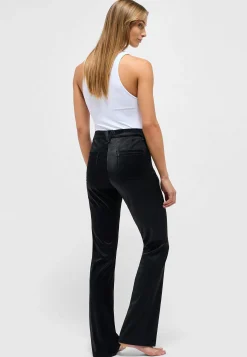 Hose Bootcut mit Glam Fake Leather