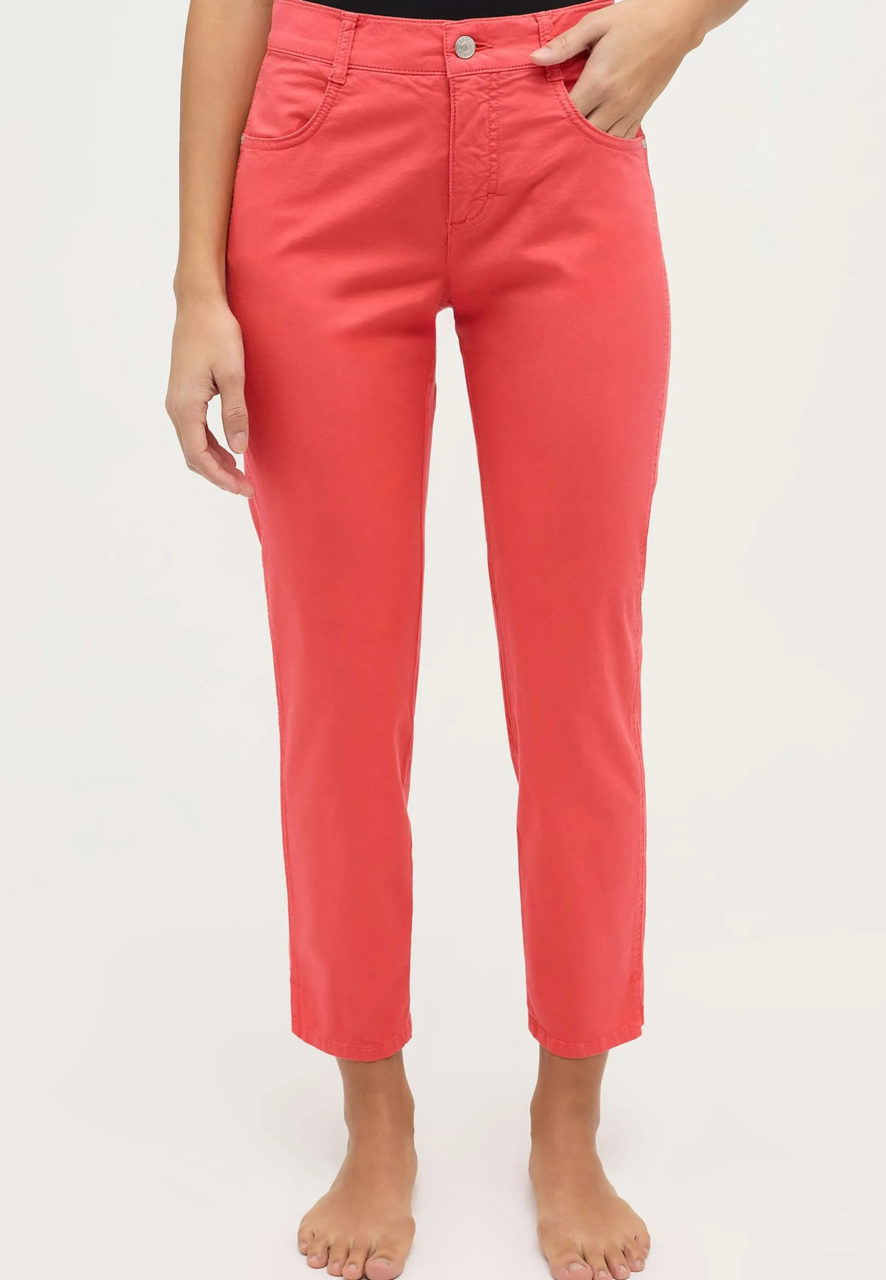 Hose Cici Crop Slit im Uni-Design