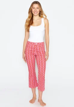 Hose Cropped Bootcut mit Print