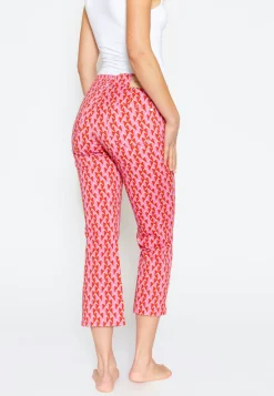 Hose Cropped Bootcut mit Print