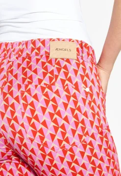 Hose Cropped Bootcut mit Print