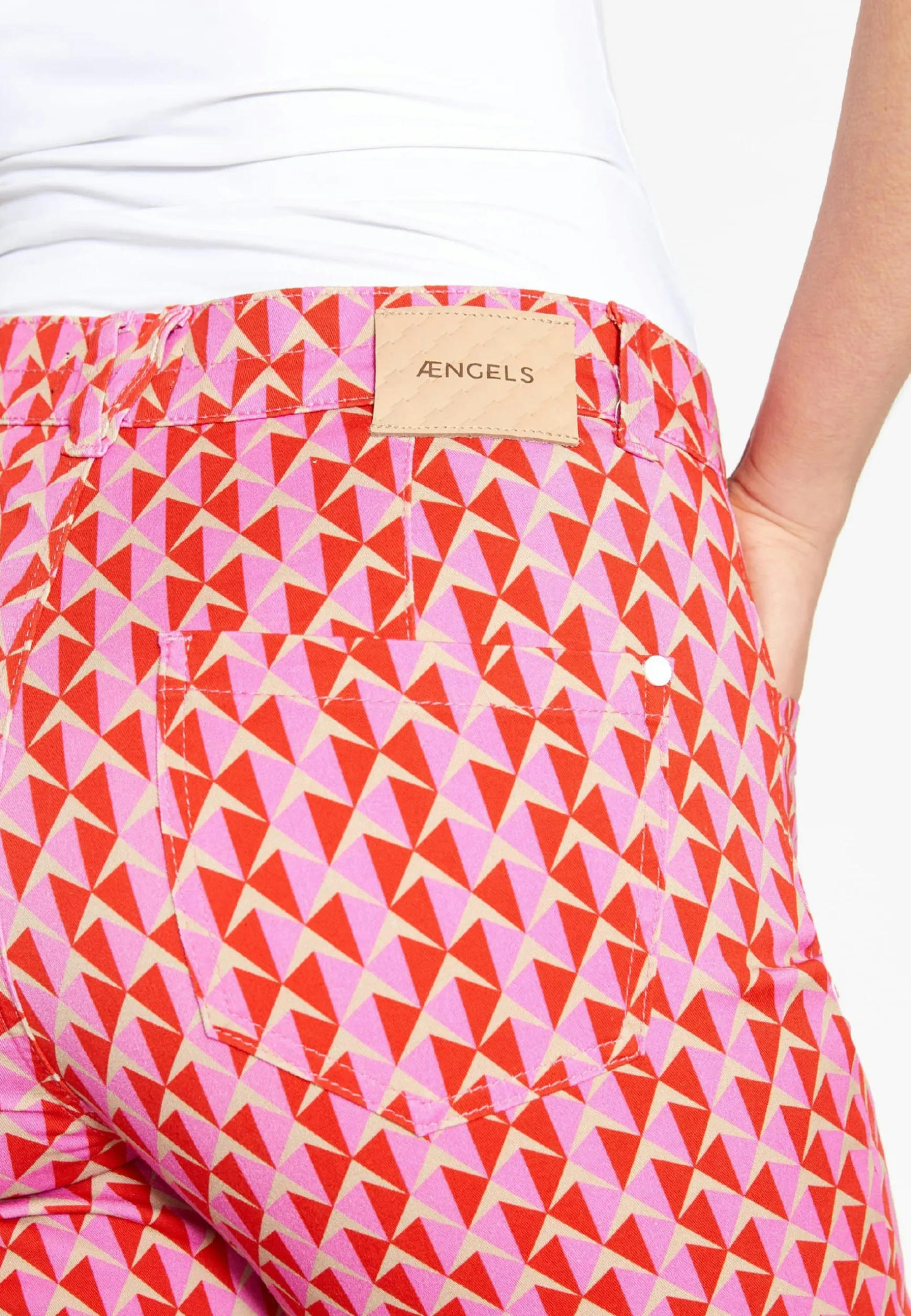 Hose Cropped Bootcut mit Print