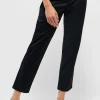 Hose Detail Straight mit Glam Fake Leather