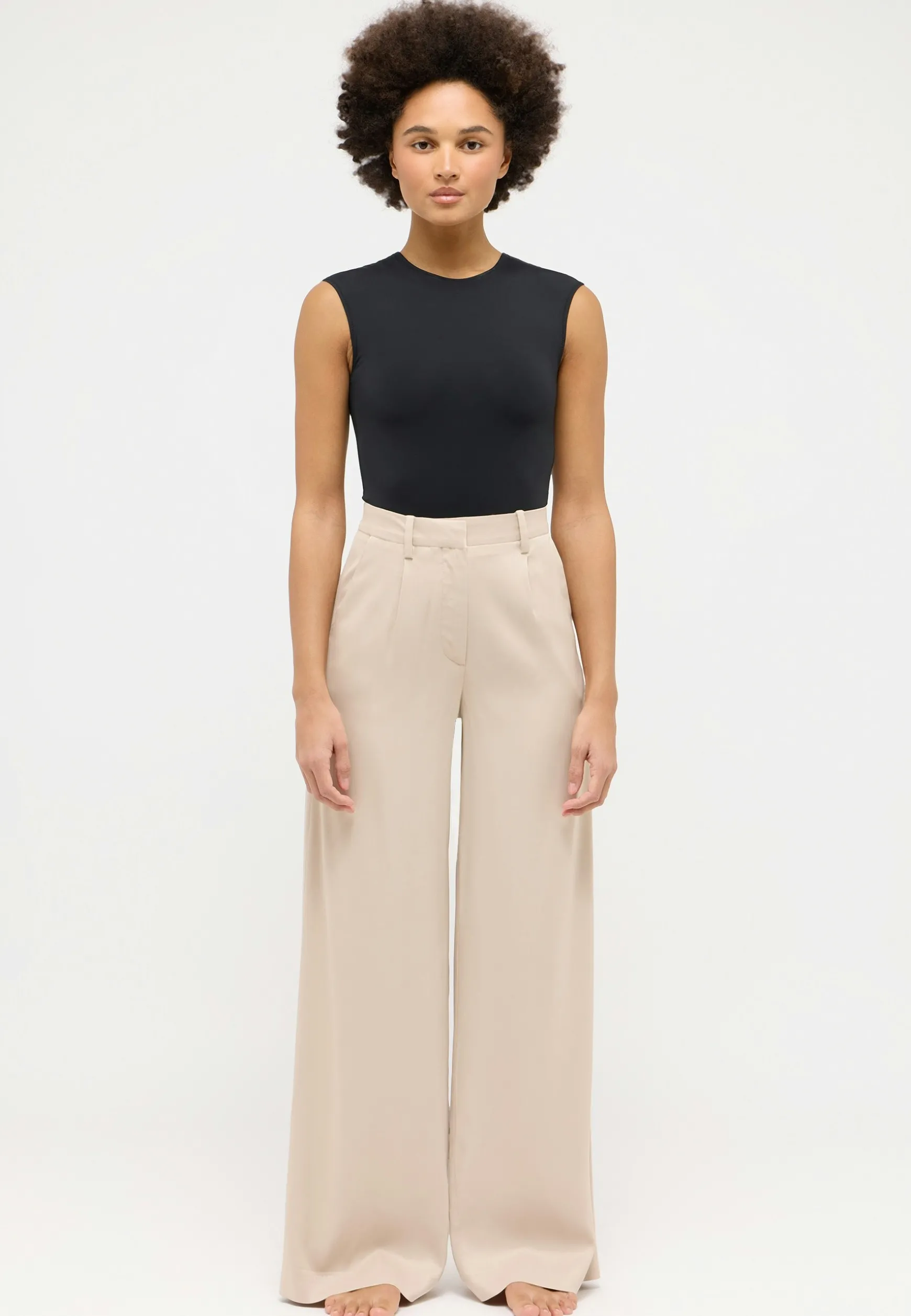 Hose Galon Palazzo mit Satin-Optik