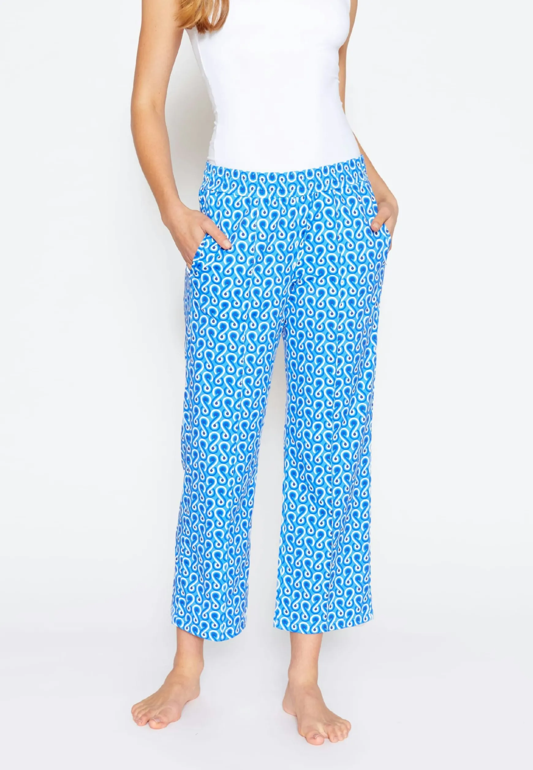 Hose Jogger Culotte mit 70s Print