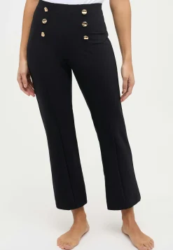 Hose Leni Crop mit eleganten Knu00c3u00b6pfen