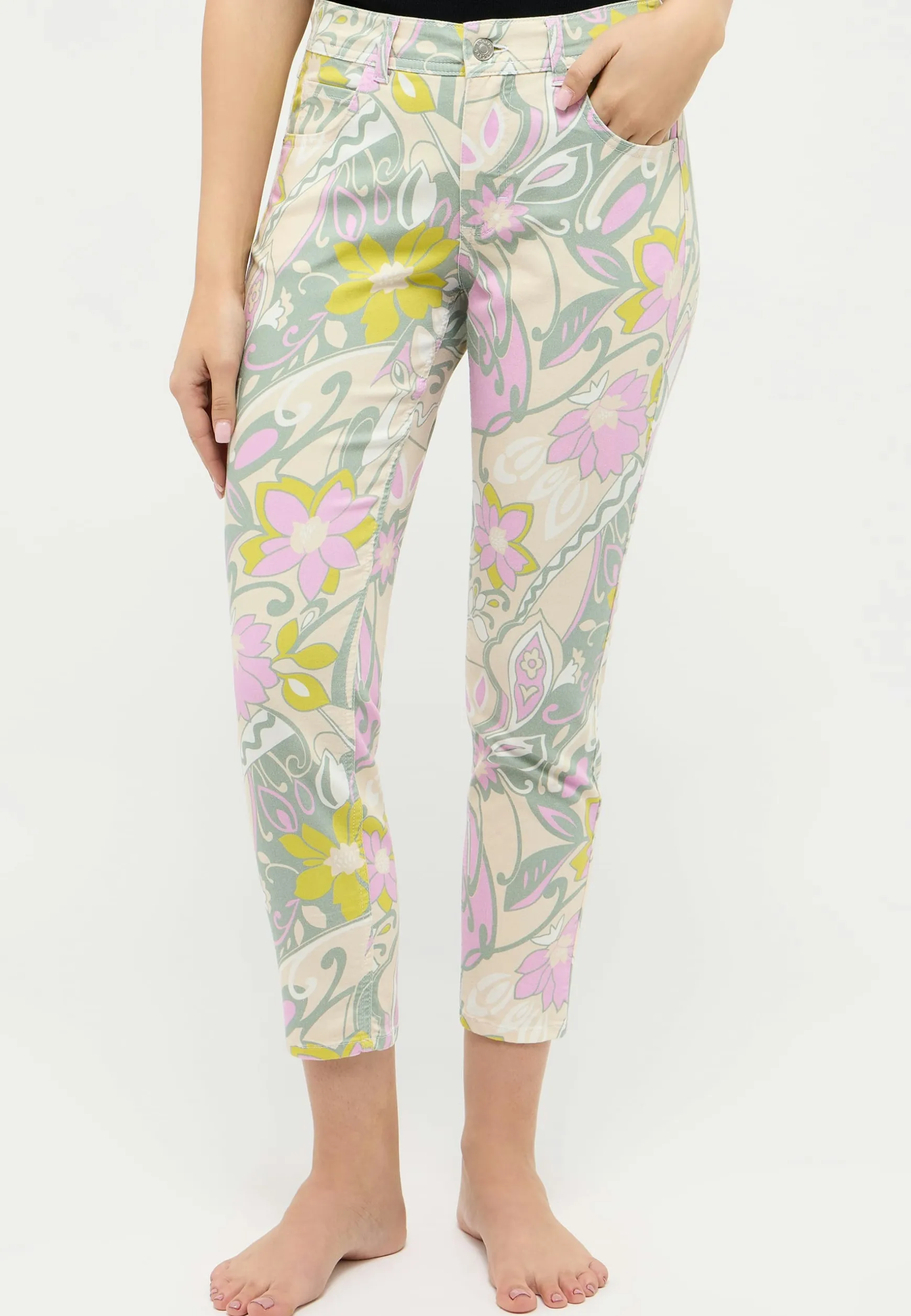 Hose Ornella mit Blumen-Print