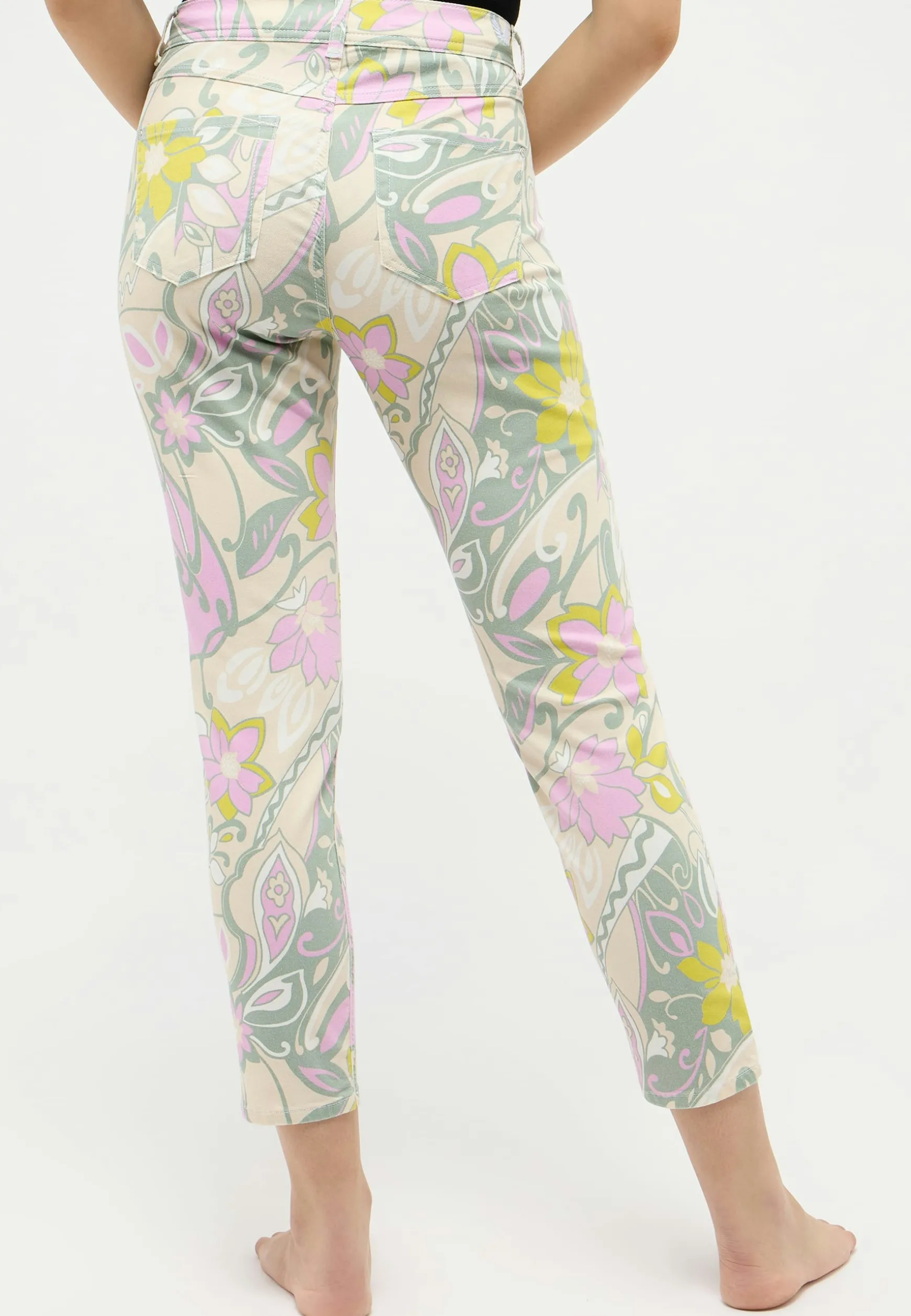 Hose Ornella mit Blumen-Print