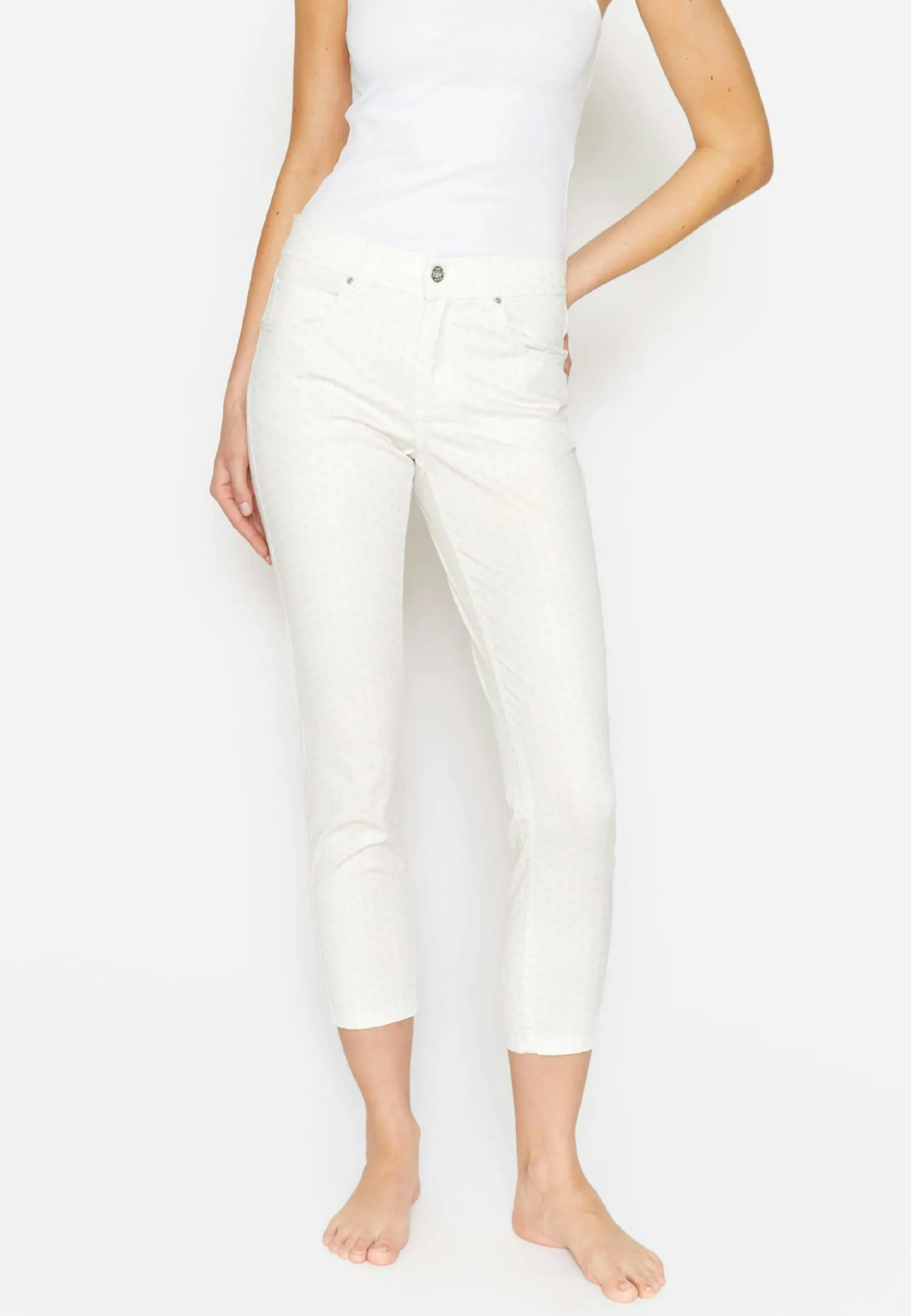 Hose Ornella mit grafischem Print