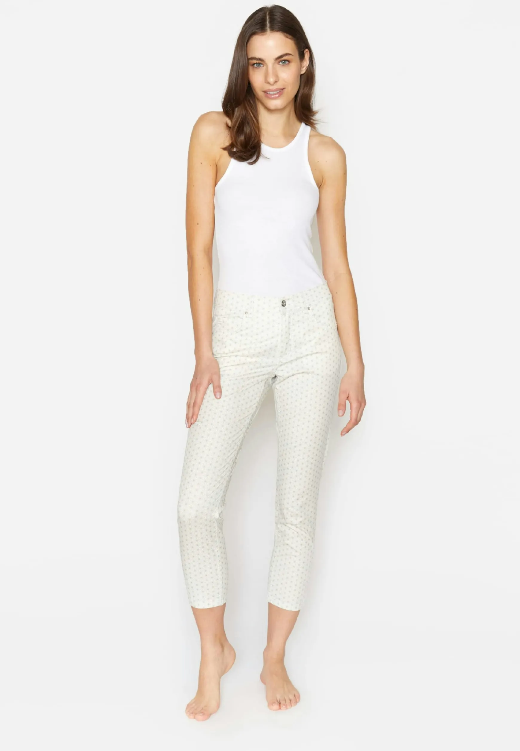 Hose Ornella mit grafischem Print