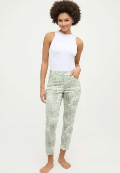 Hose Ornella mit Palmenprint
