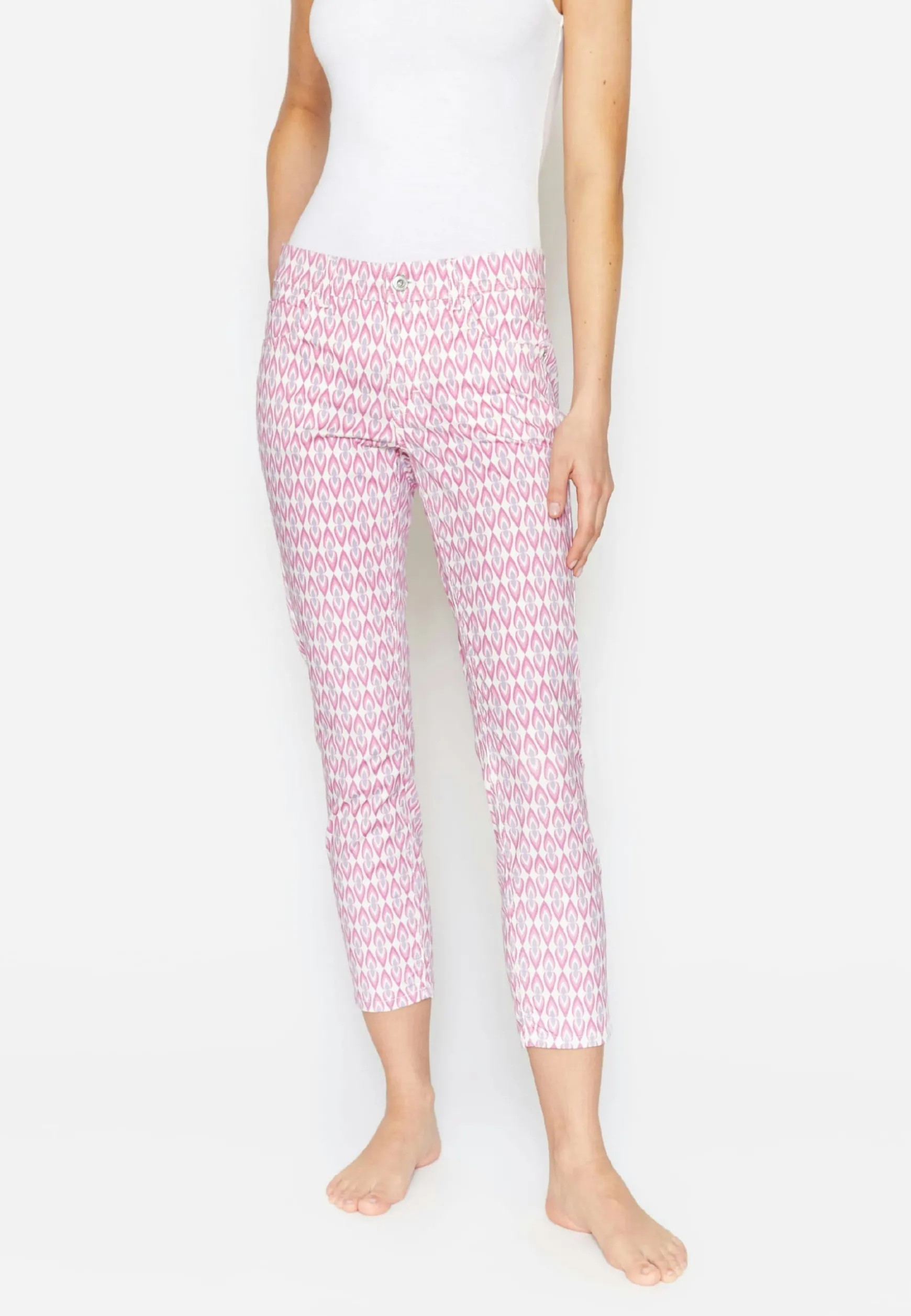 Hose Ornella mit Retro Print