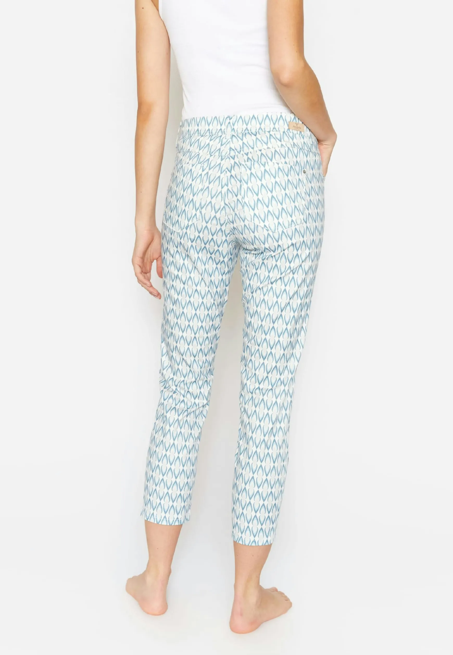 Hose Ornella mit Retro Print