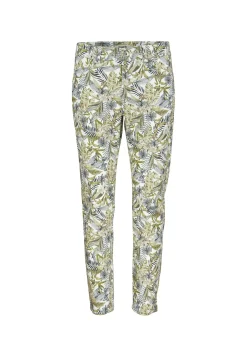 Hose Ornella mit tropischem Print