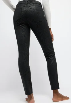 Hose Skinny mit Coating Muster