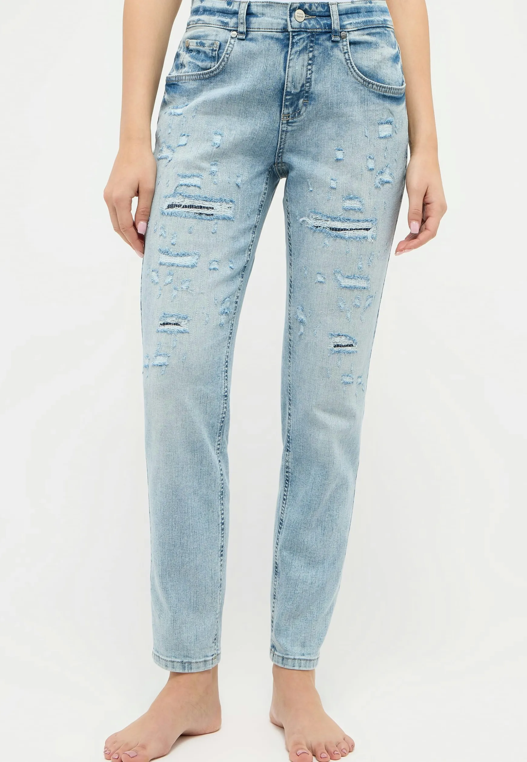 Jeans Boyfriend Destroy Tape