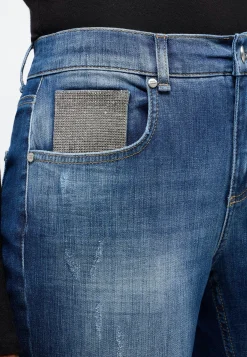 Jeans Boyfriend Glam mit Ziersteinen