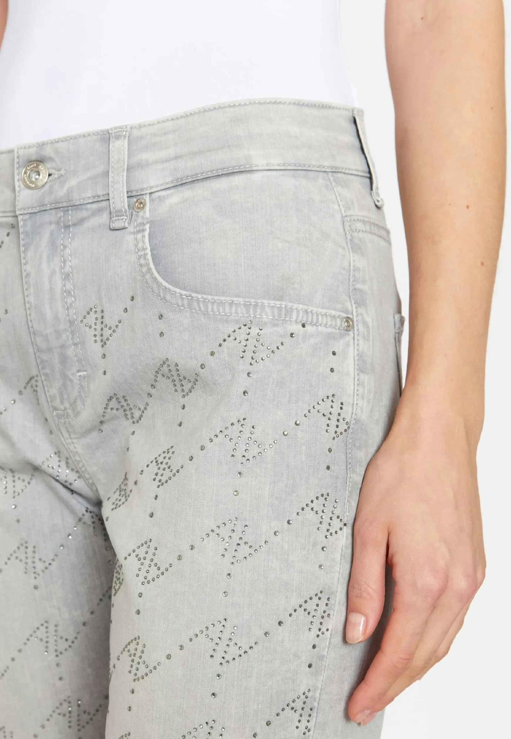 Jeans Boyfriend mit Glitzersteinen