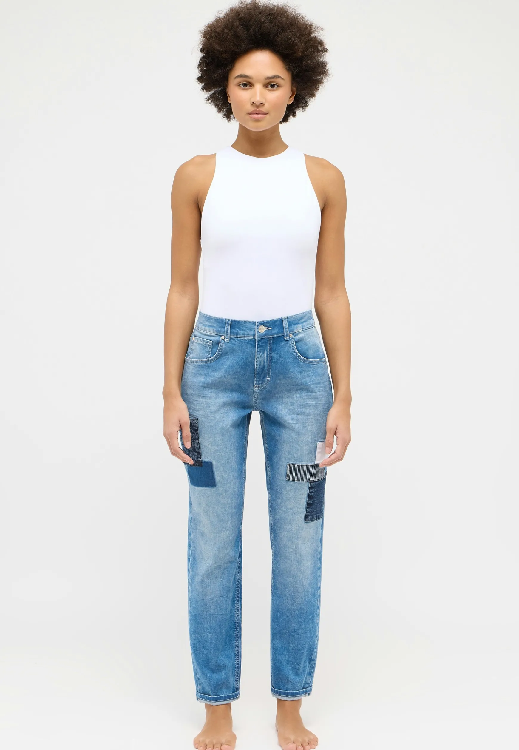 Jeans Boyfriend mit Patches