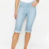 Jeans Capri TU mit Used-Look