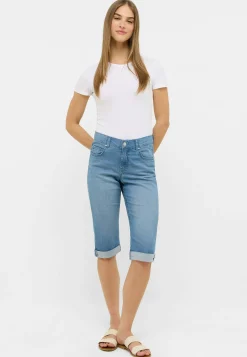 Jeans Capri TU mit Used-Look