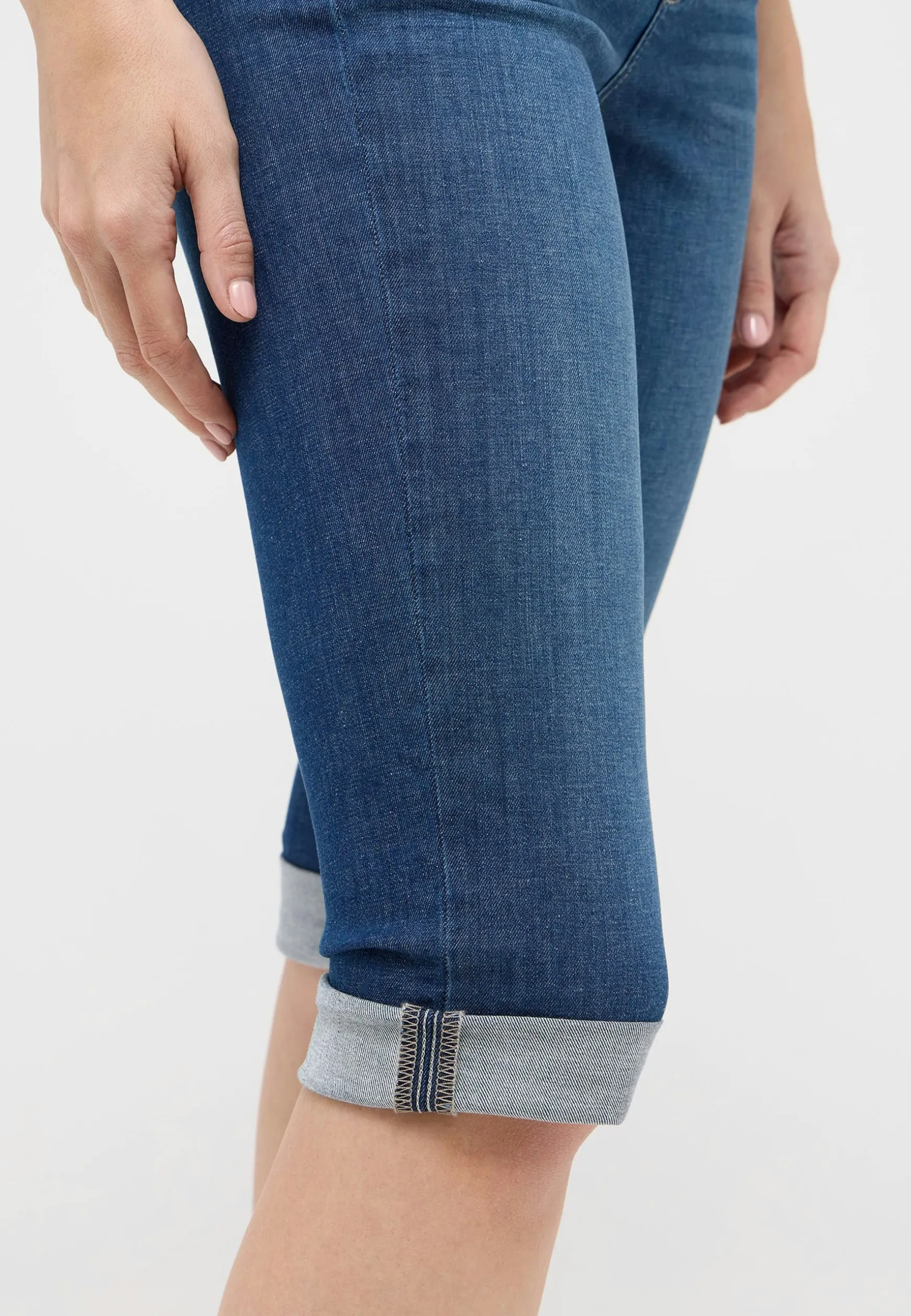 Jeans Capri TU mit Used-Look