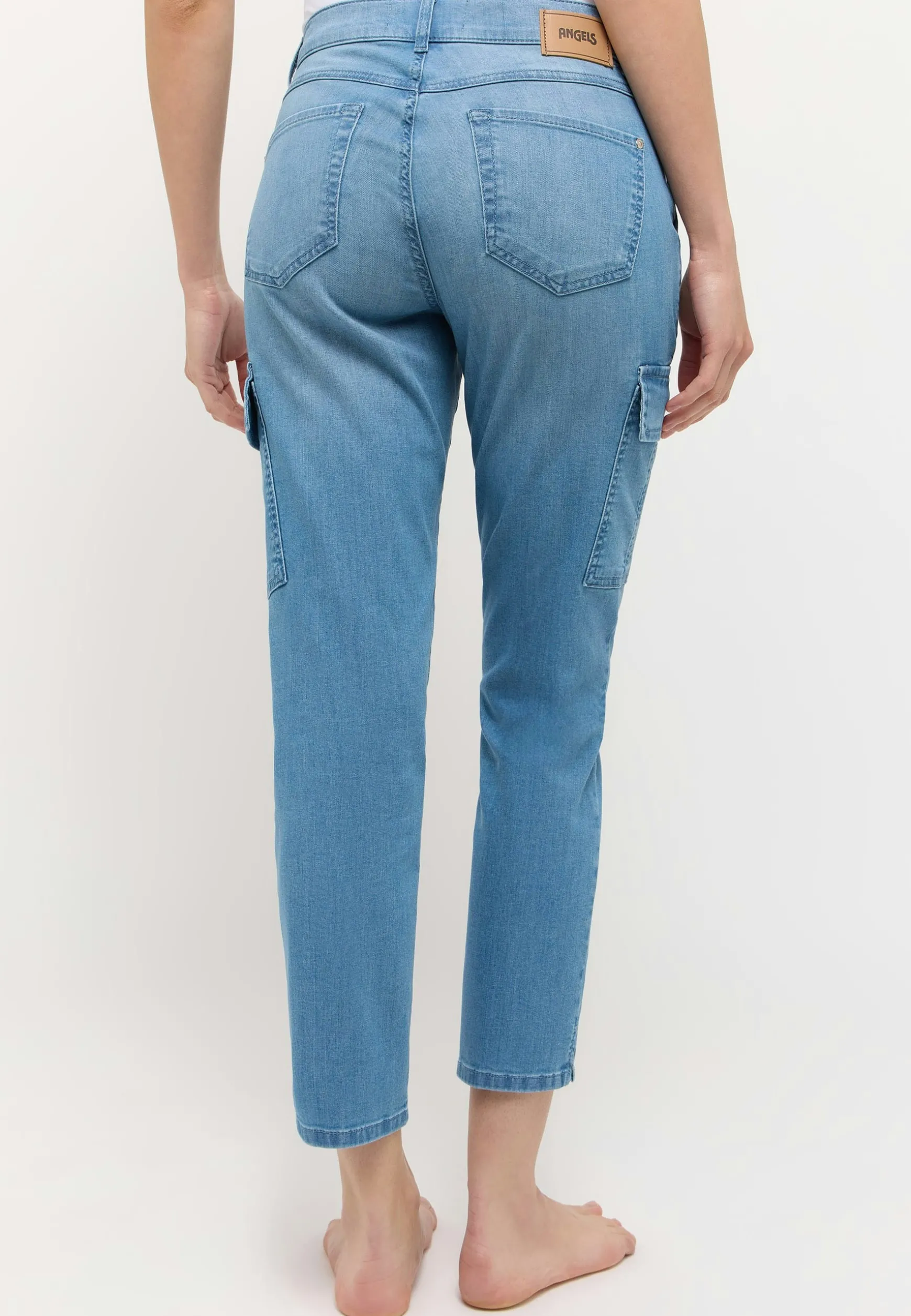 Jeans Cici Crop Slit Cargo
