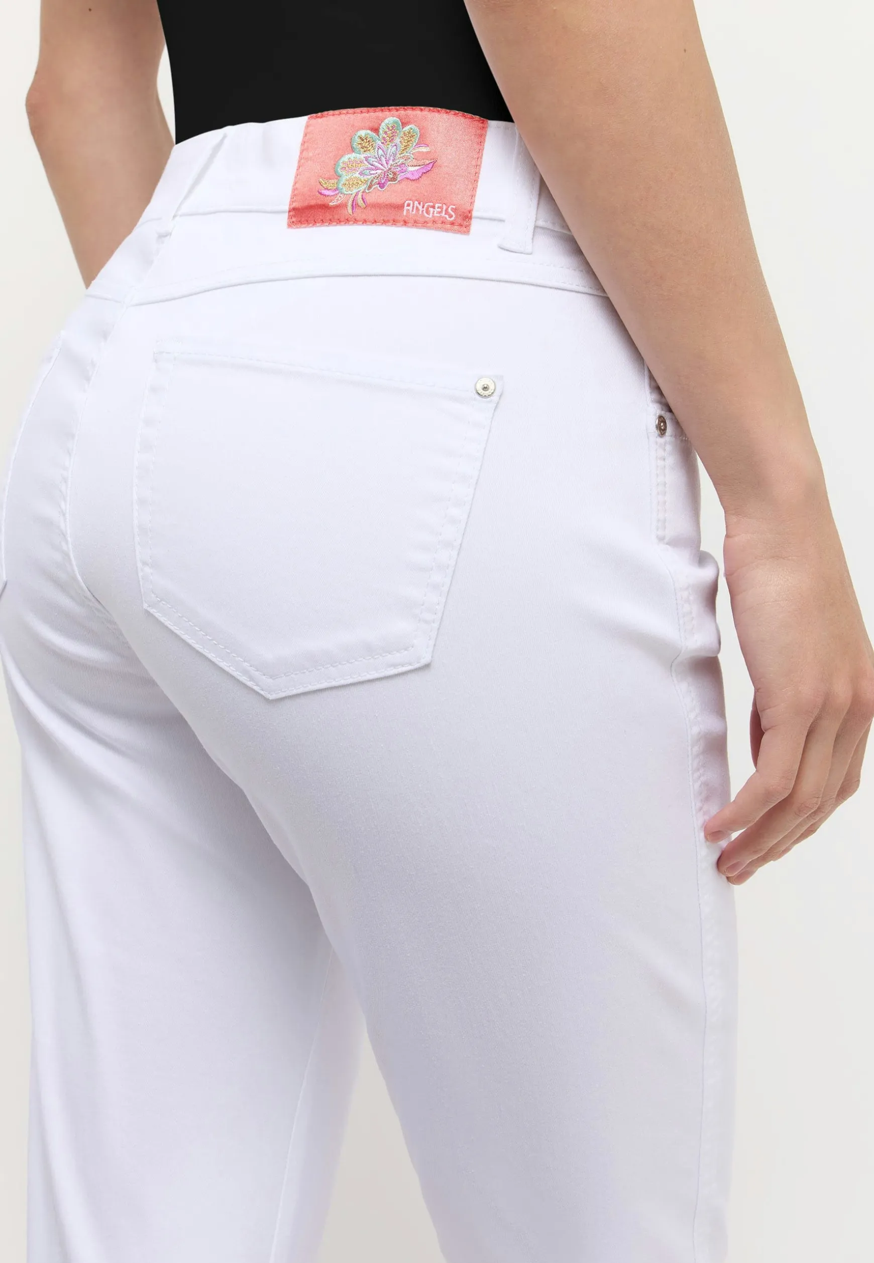 Jeans Cici Crop Slit Sparkle mit Strass