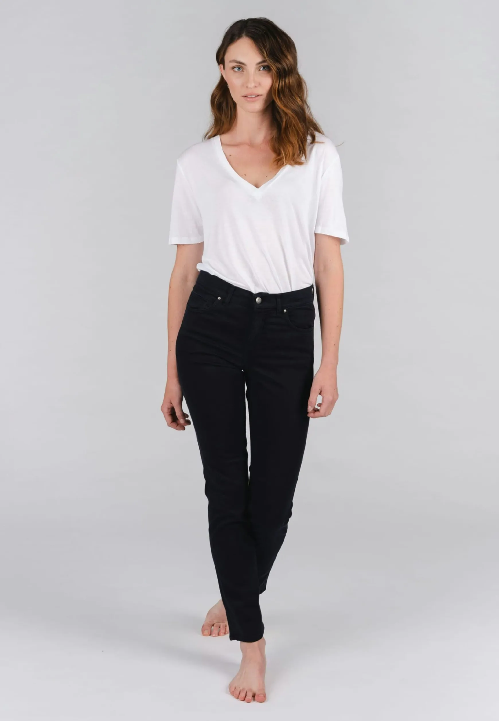 Jeans Cici mit unifarbenem Design