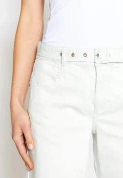 Jeans Cropped Culotte mit Batik-Print