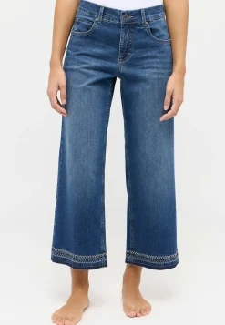 Jeans Linn Fringe mit Stichmuster