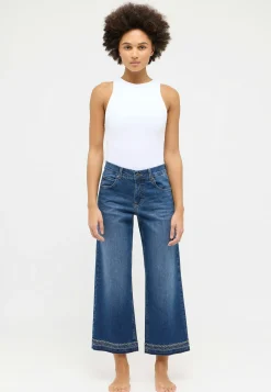 Jeans Linn Fringe mit Stichmuster