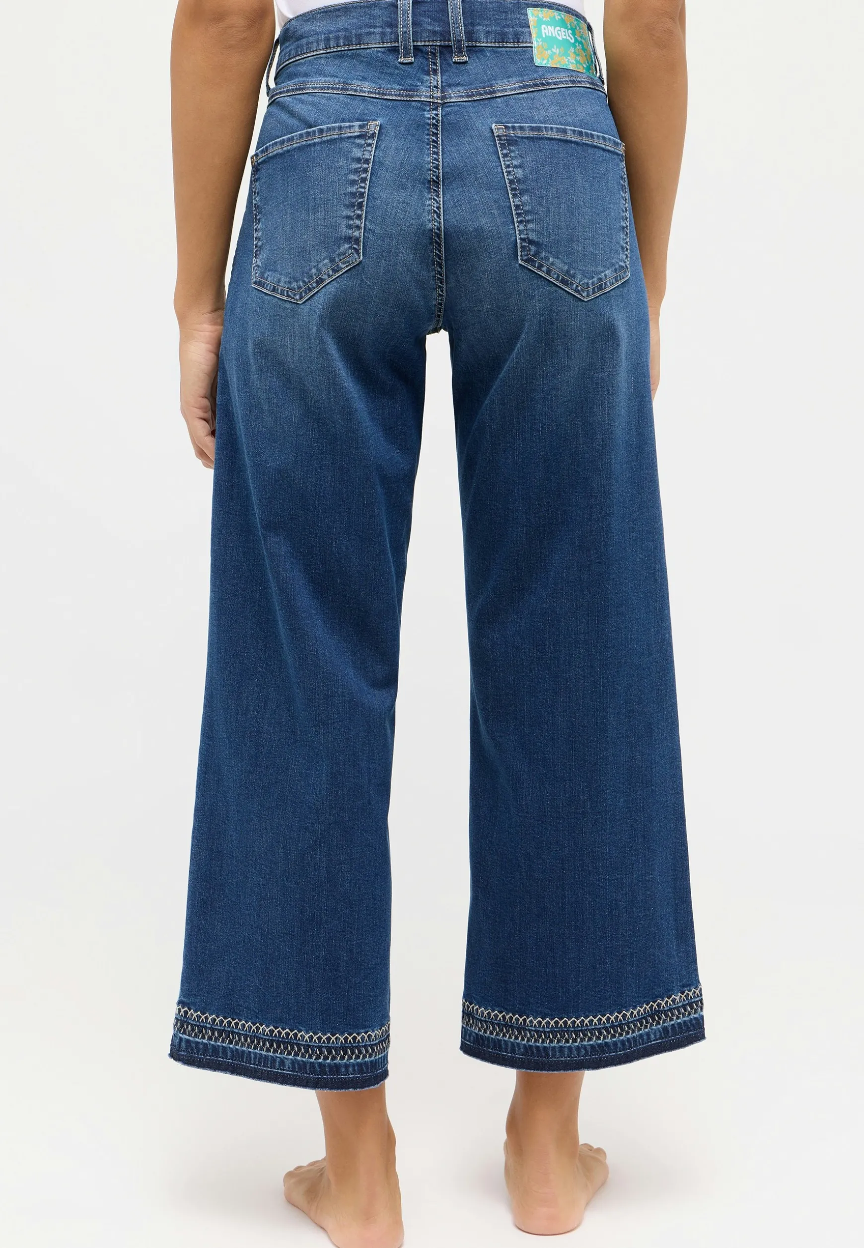 Jeans Linn Fringe mit Stichmuster