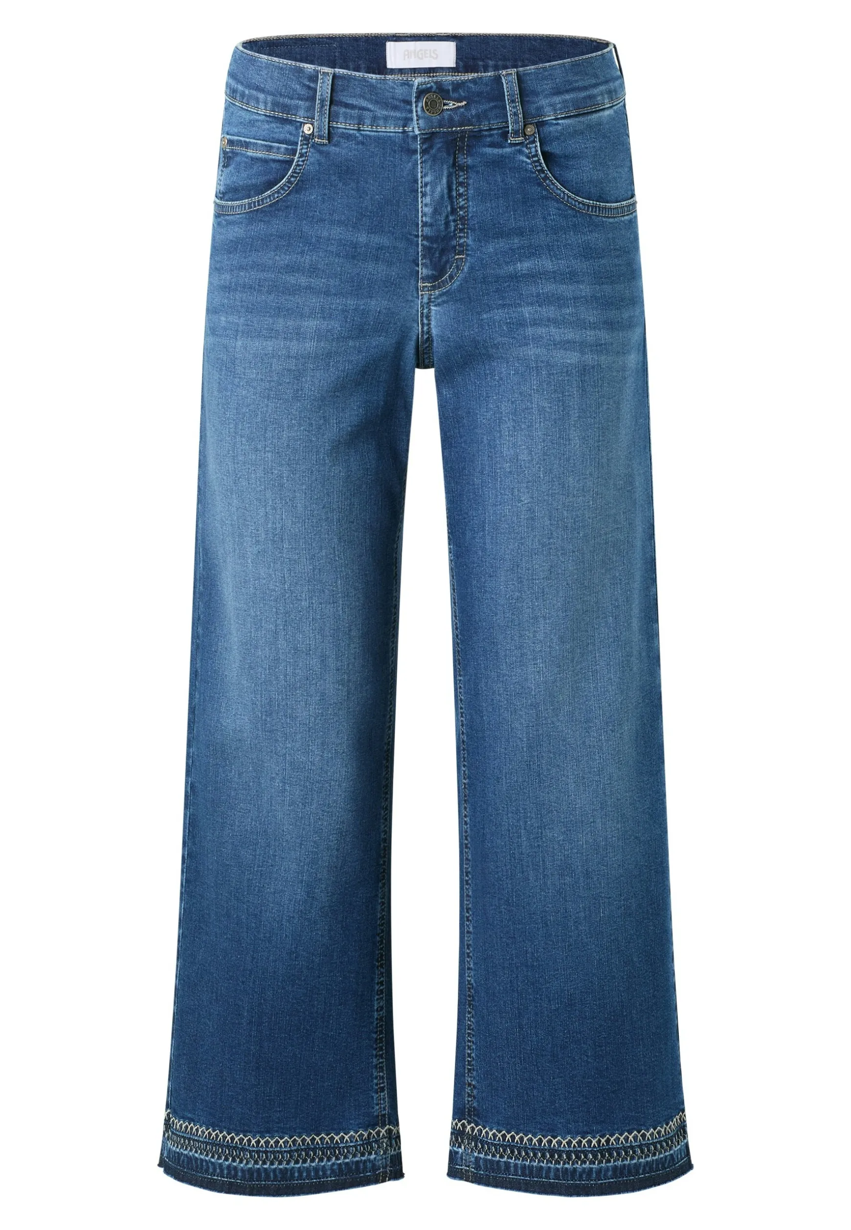 Jeans Linn Fringe mit Stichmuster