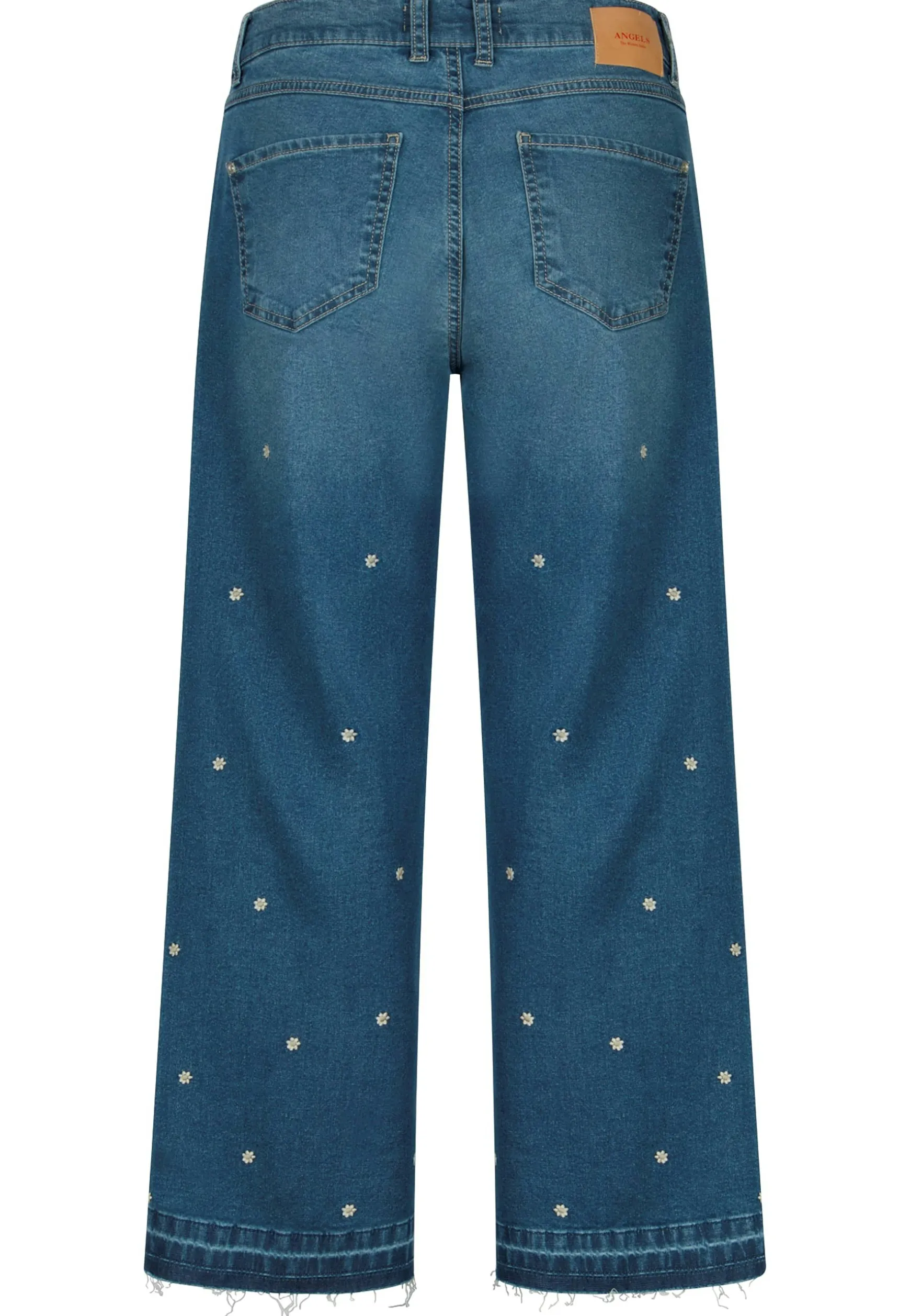 Jeans Linn Stitch Flower mit Blumenstickerei