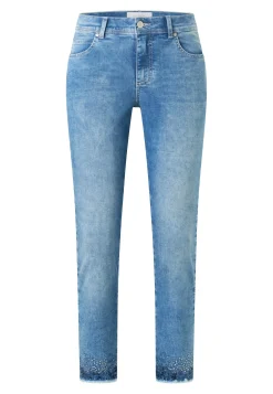 Jeans Ornella Fringe mit Used-Waschung