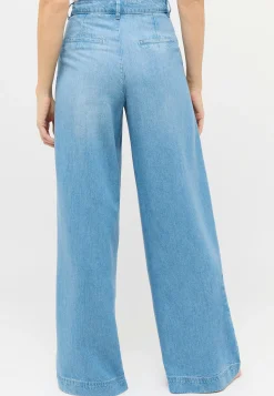Jeans Palazzo mit Used-Waschung