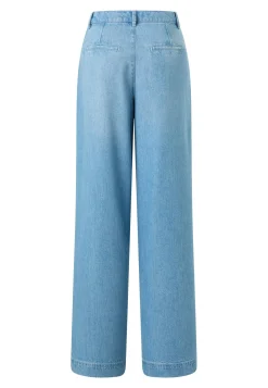 Jeans Palazzo mit Used-Waschung