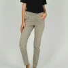 Jeans Skinny Button mit Coloured Denim
