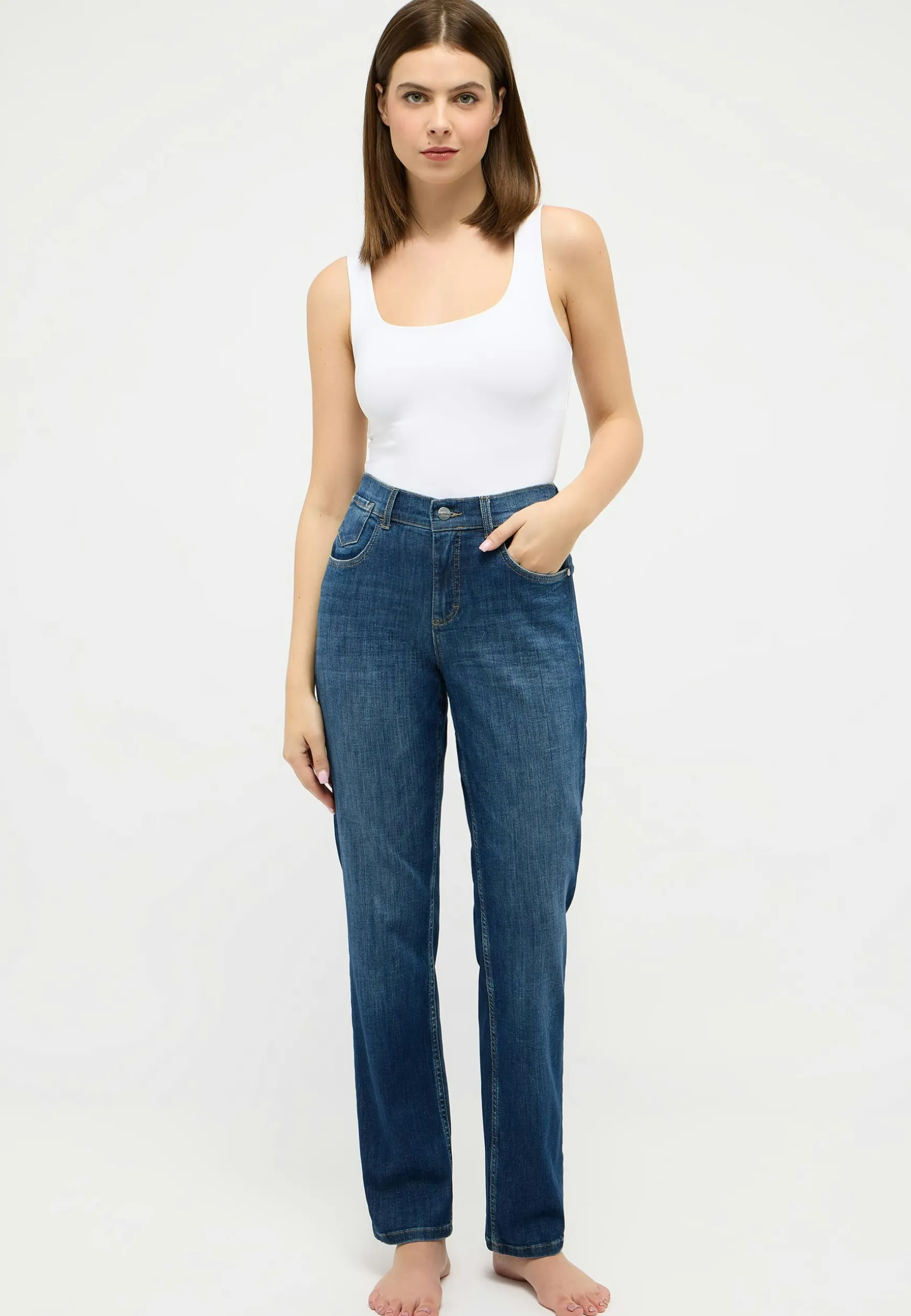 Jeans Straight im 5-Pocket-Design