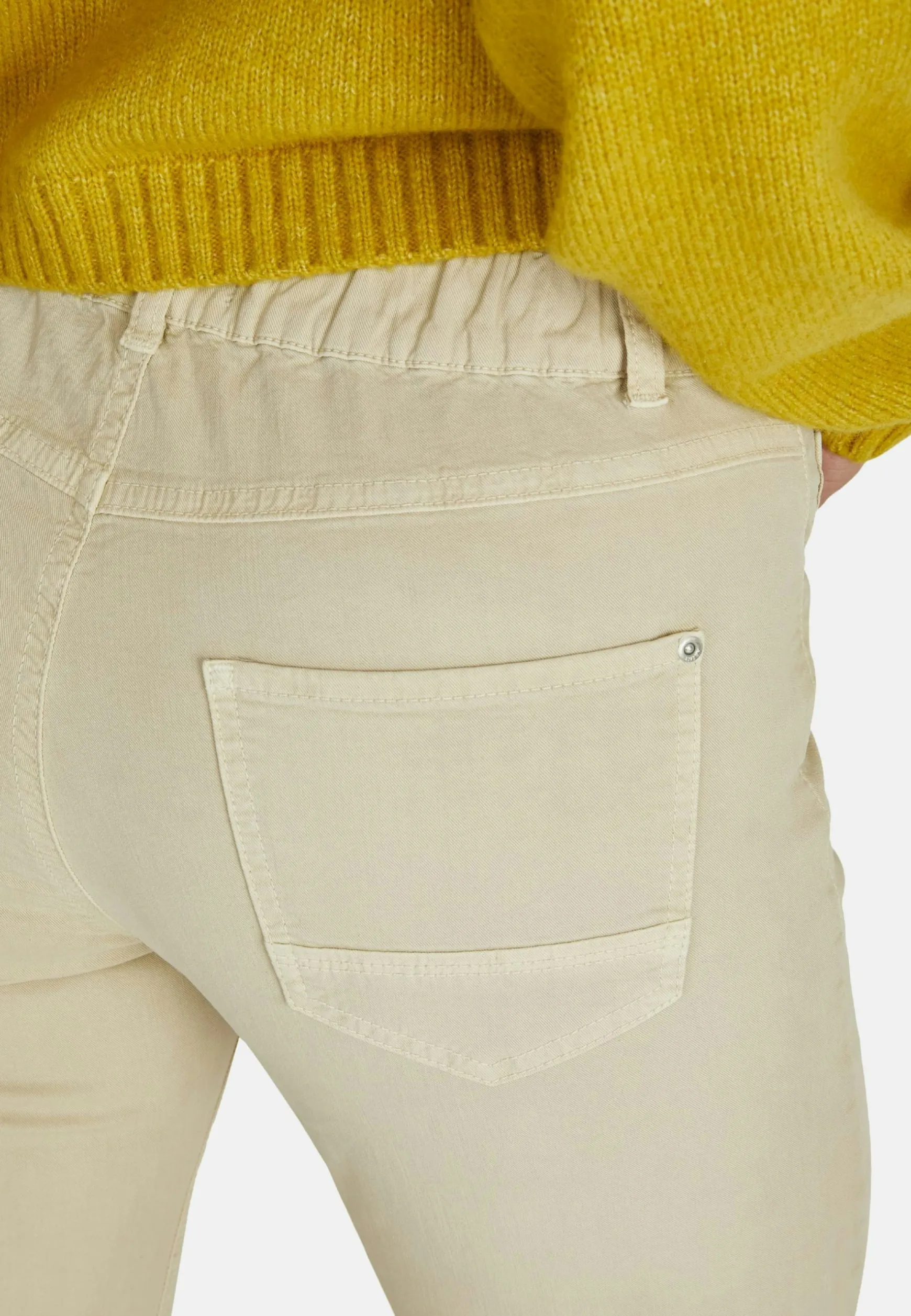 Jeans Tama Cropped mit teilelastischem Bund