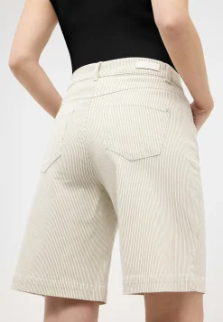 Jeans Wide Leg Short mit Streifen