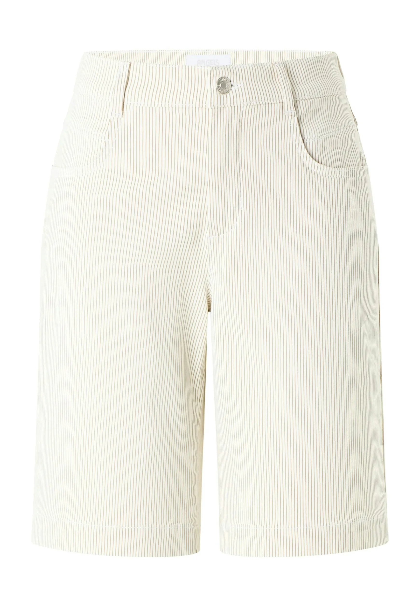 Jeans Wide Leg Short mit Streifen