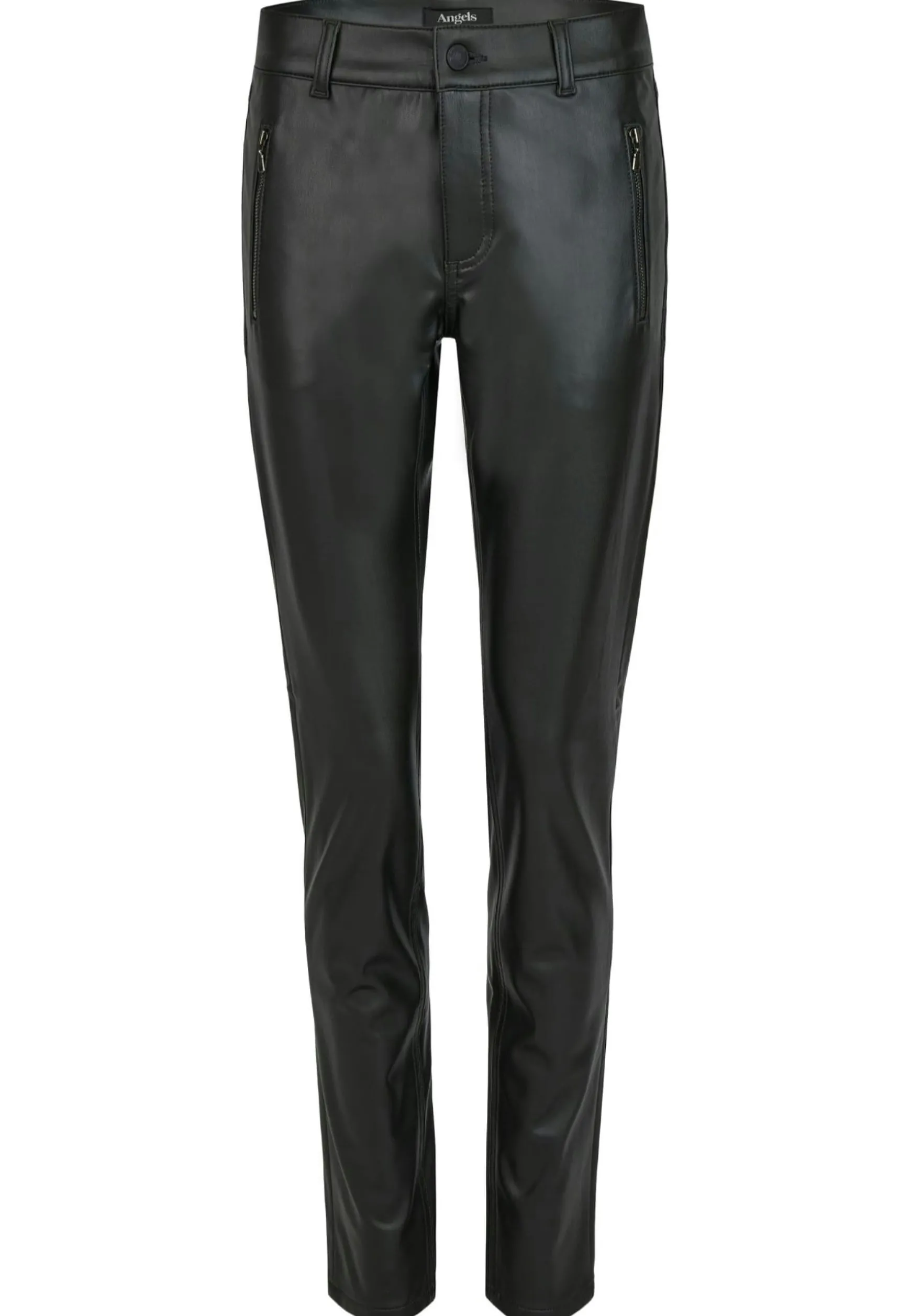 Lederimitathose Skinny Pocket Zip in Uni-Design