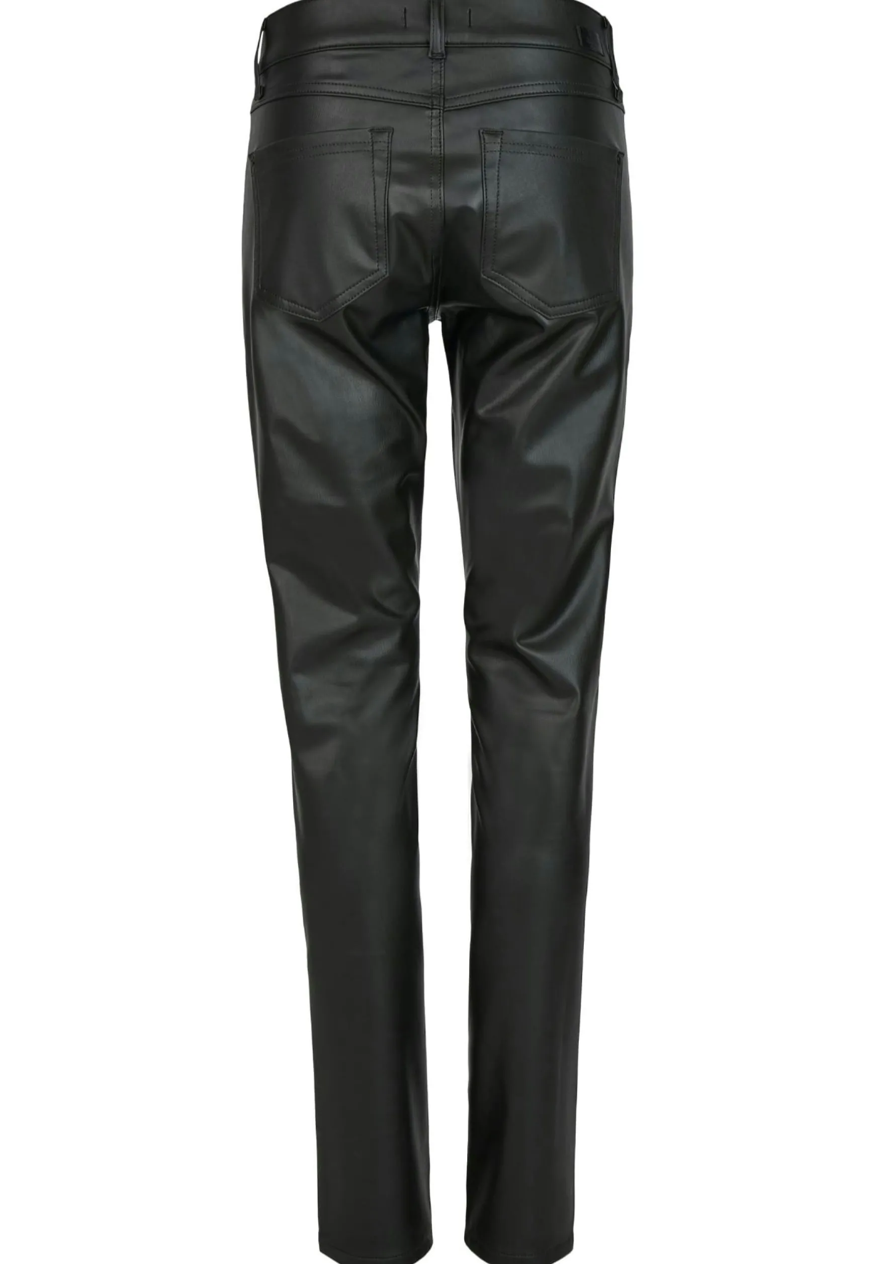 Lederimitathose Skinny Pocket Zip in Uni-Design
