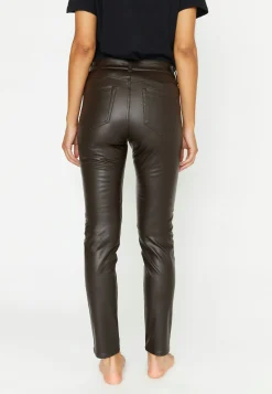 Lederimitathose Skinny Pocket Zip in Uni-Design