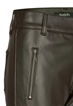 Lederimitathose Skinny Pocket Zip in Uni-Design